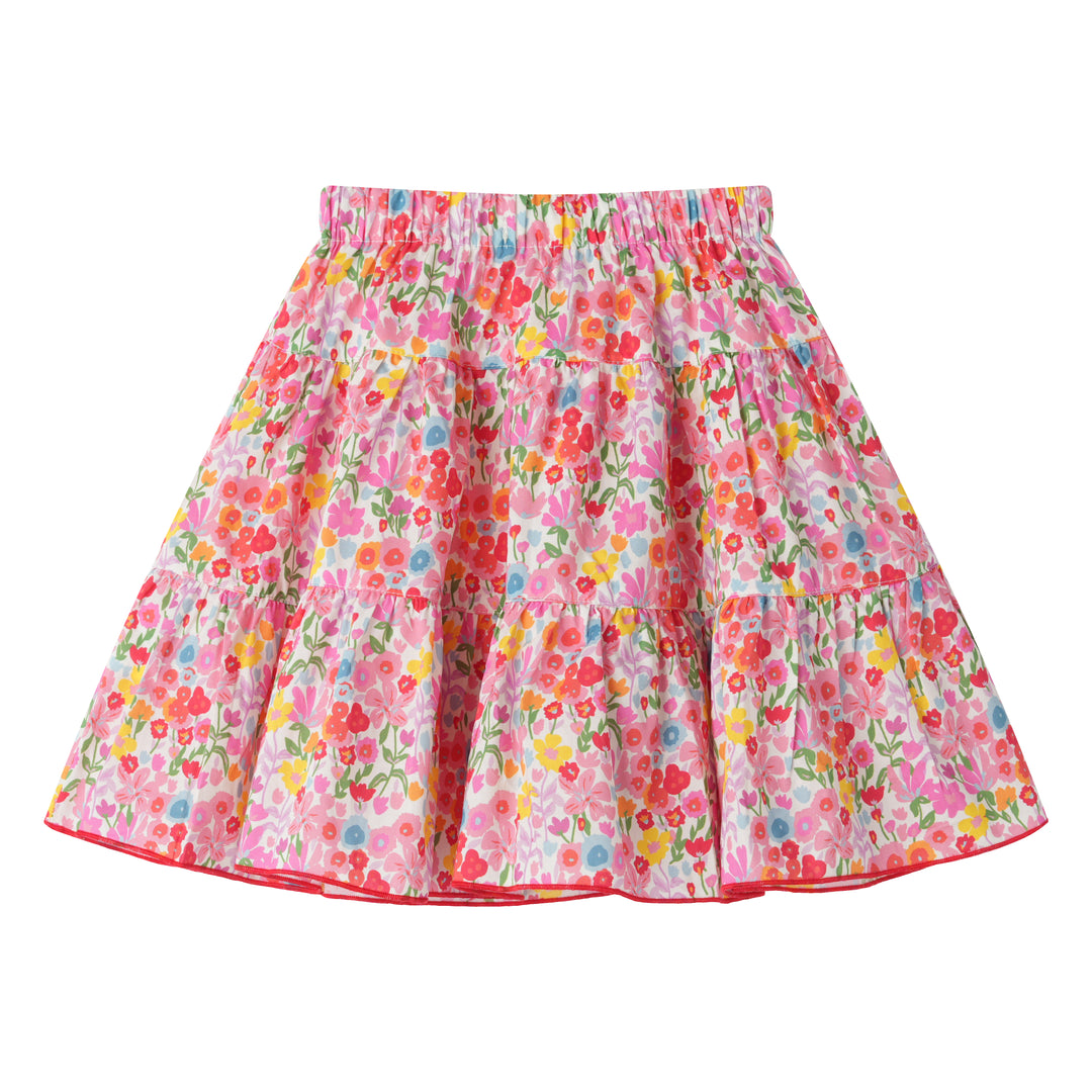 FLORAL TIERED SKIRT-FLORAL MULTI