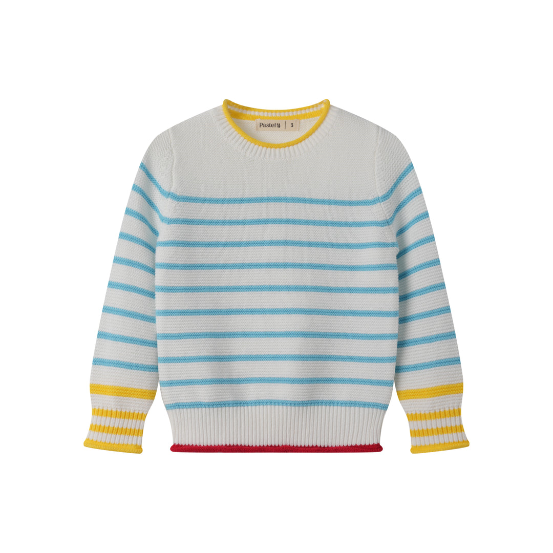 STRIPED SWEATER-BLUE STRIPED