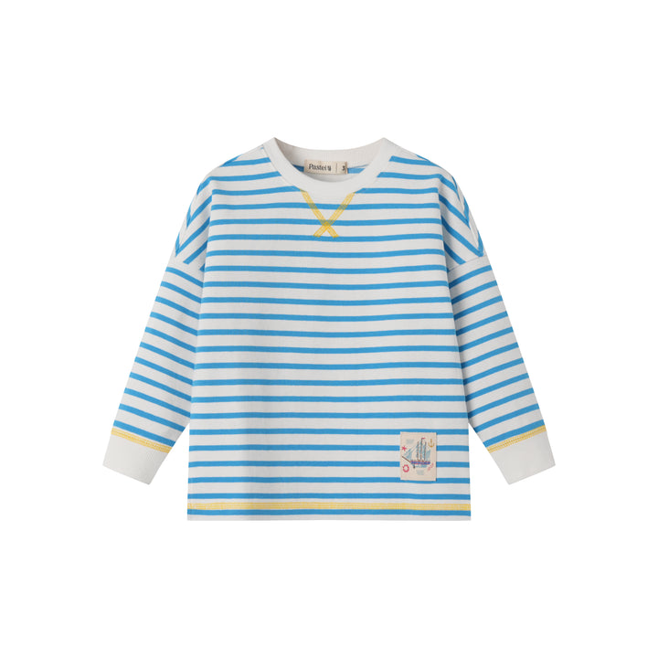 WUT503-STRIPED SWEATSHIRT-BLUE STRIPED