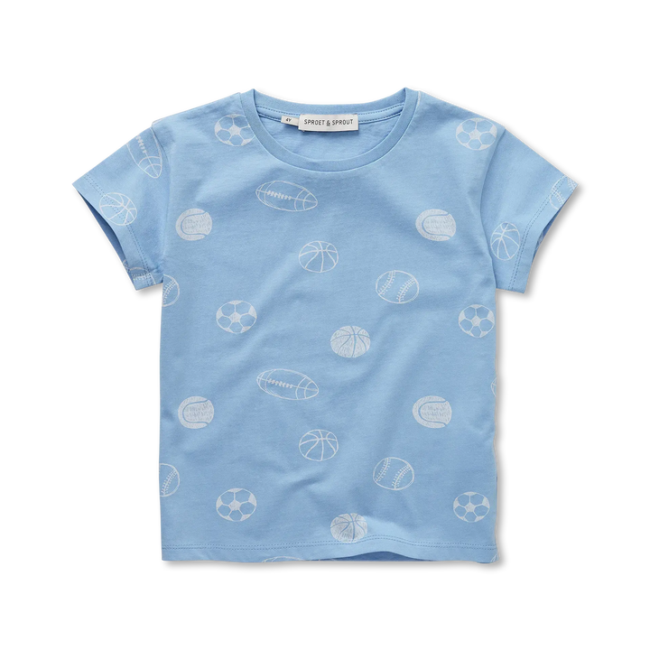 S26-2145 T-SHIRT BALLS PRINT  - FOREVER BLUE