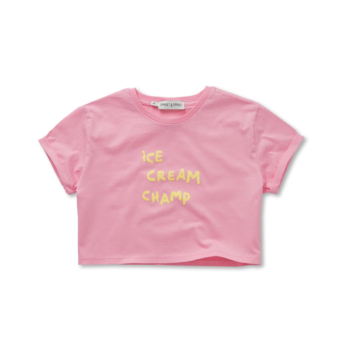 S26-2150 BOXY T-SHIRT ICE CREAM  - PODIUM PINK