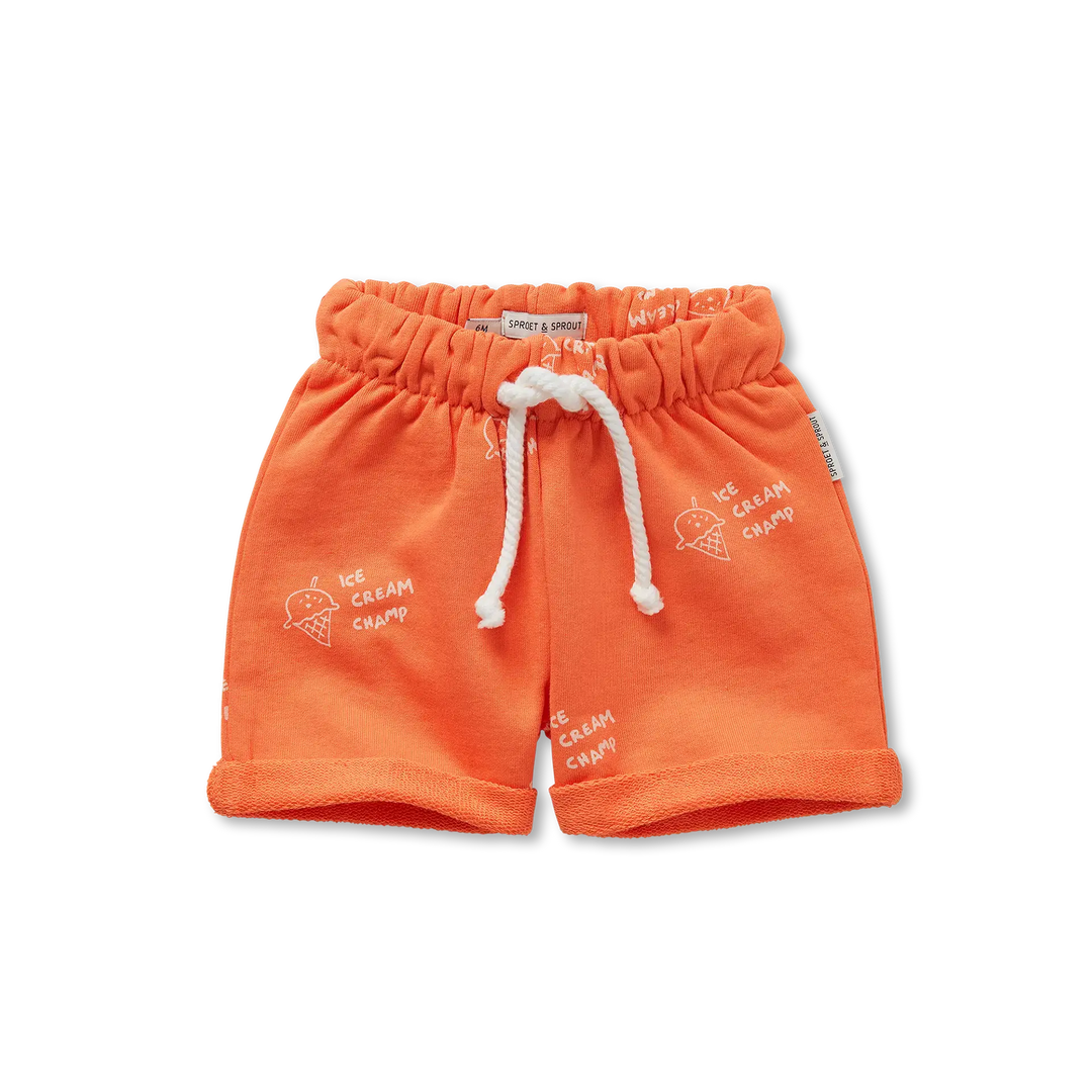 S26-2320 BABY BOY SHORTS - ORANGE SPRINT