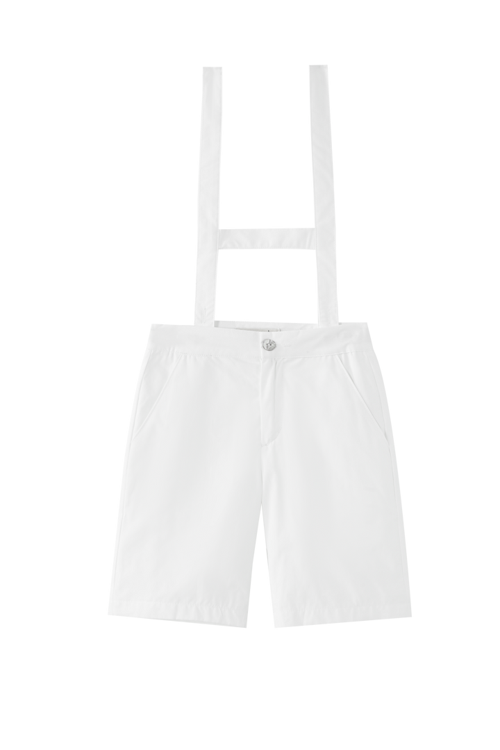 SHORT SUSPENDER PANT-WHITE MBB701
