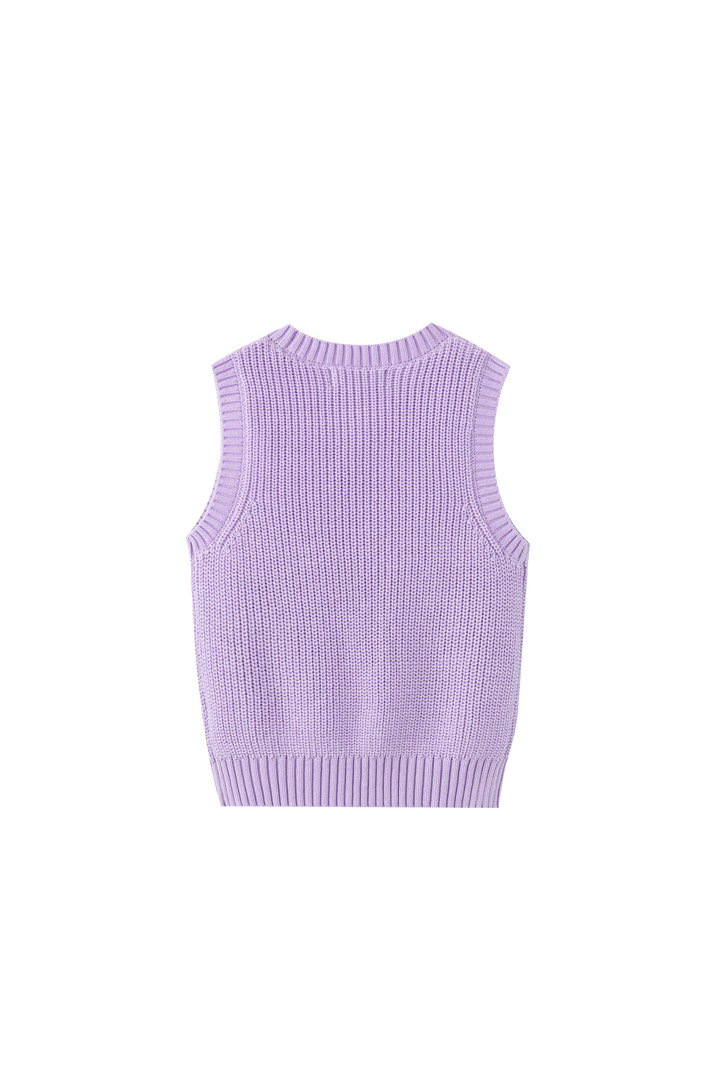 BOYS KNIT VEST-LAVENDER
