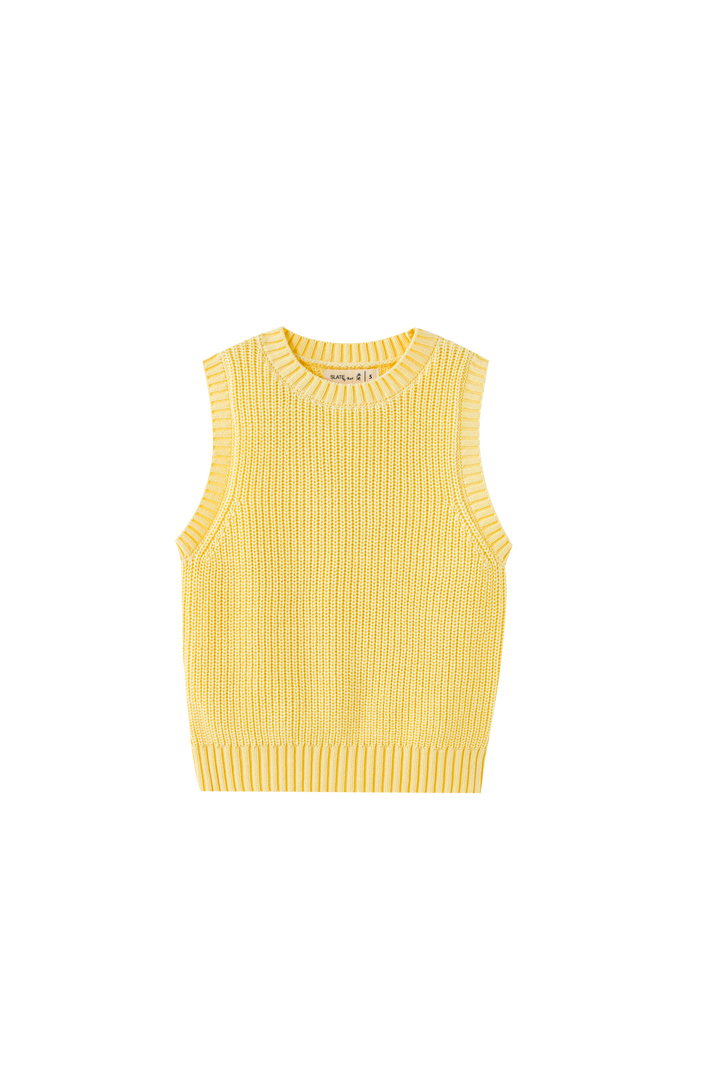 BOYS KNIT VEST-YELLOW