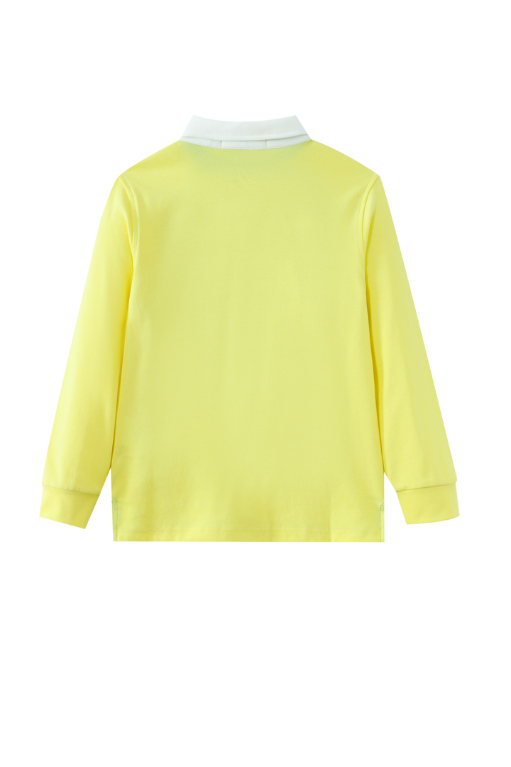 CENTER STRIPE POLO-YELLOW