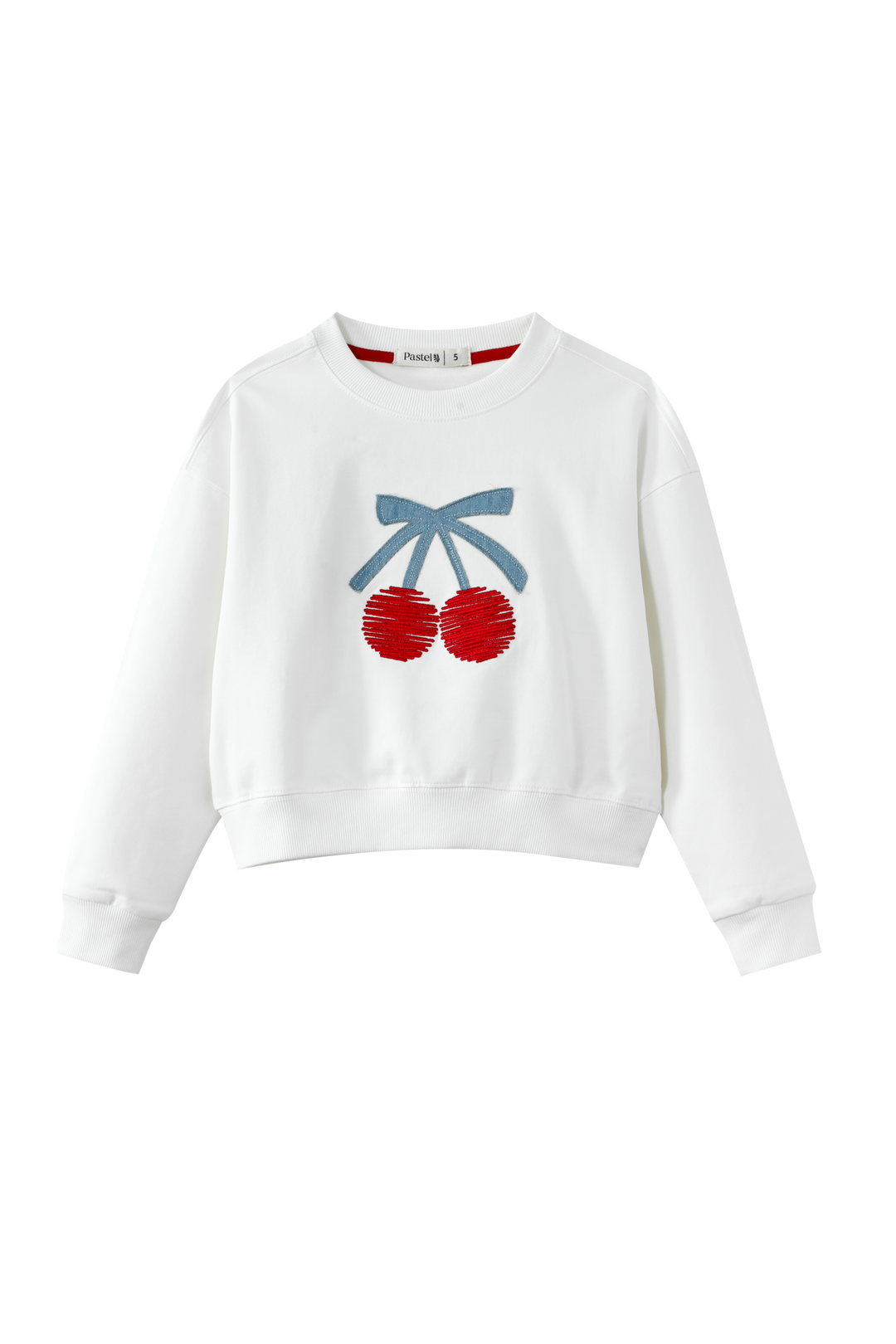 LARGE CHERRY ICON SWEATSHIRT-WHITE MULTI