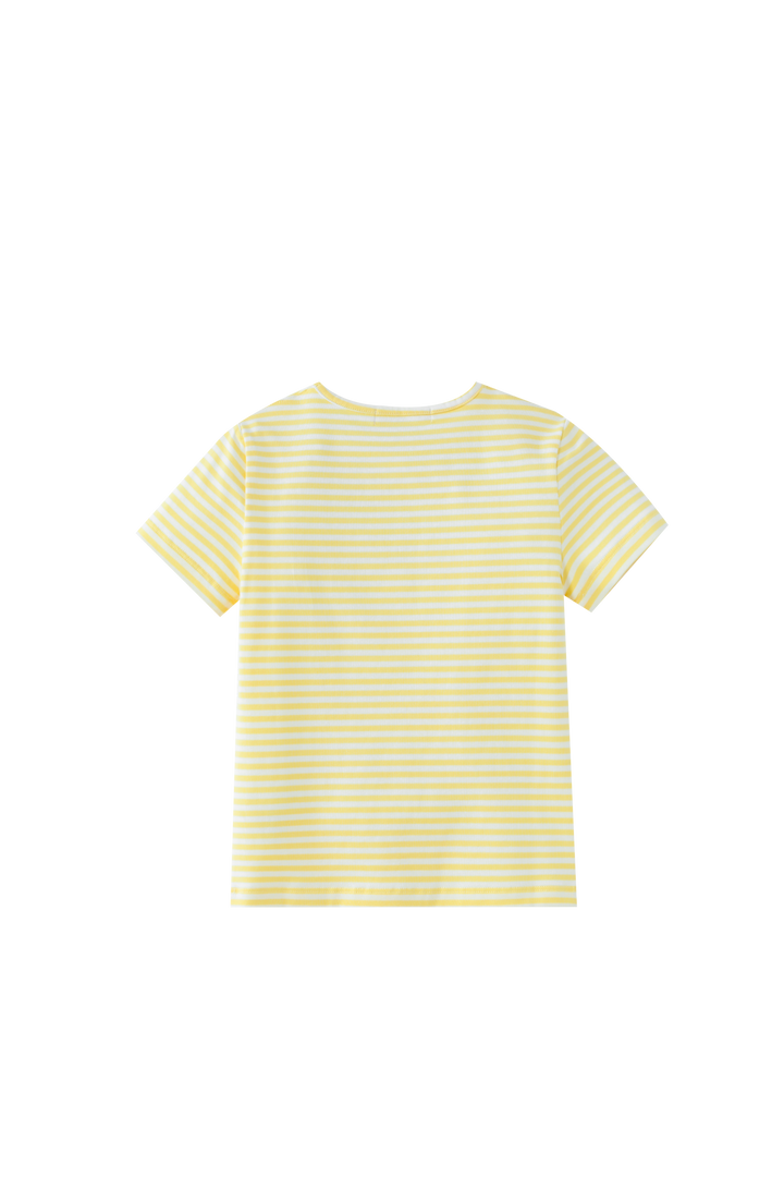 SHORT SLEEVE STRIPED LIMONADA T-SHIRT-YELLOW STRIPED