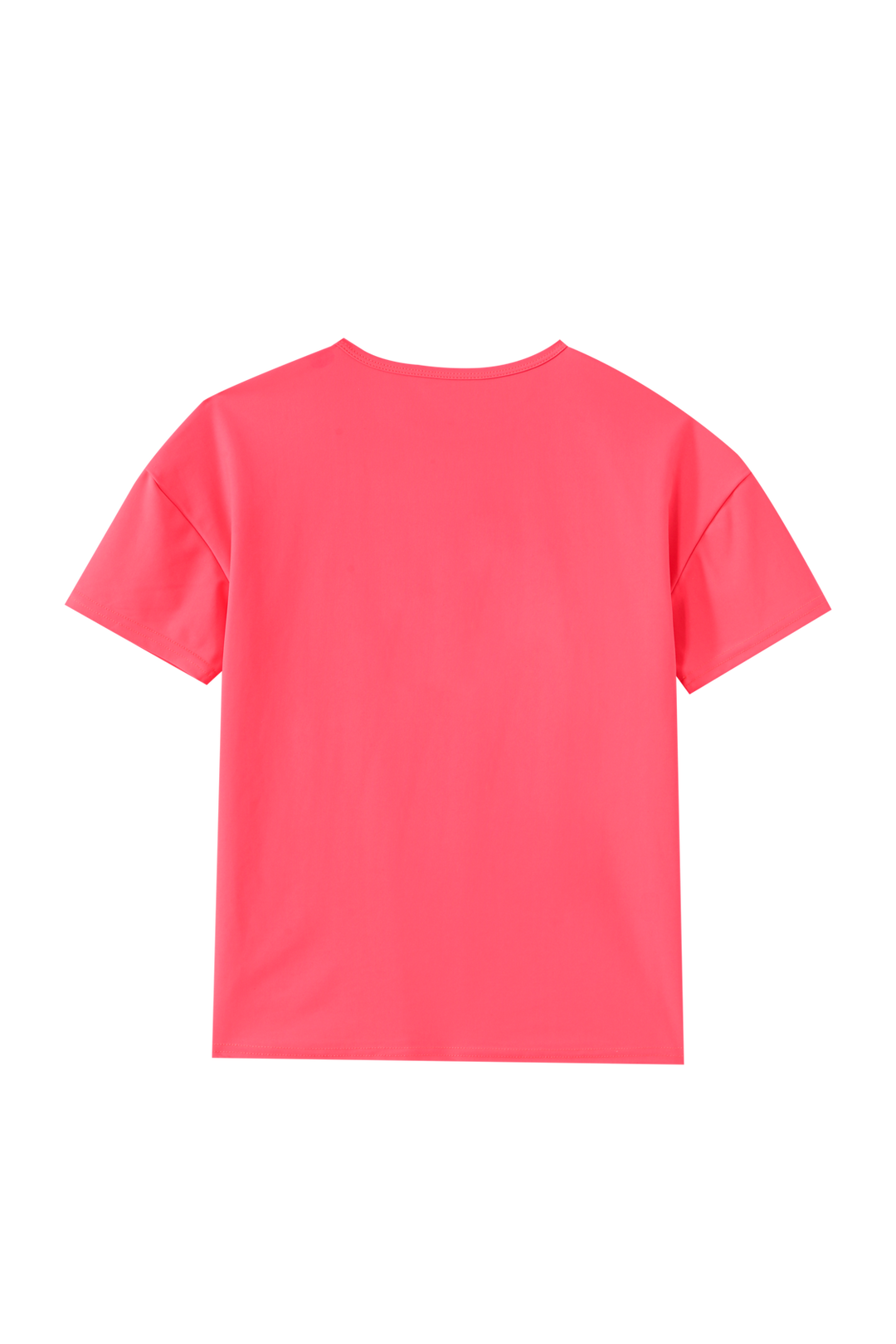 TENNIS PRINT SWIM SHIRT-CORAL