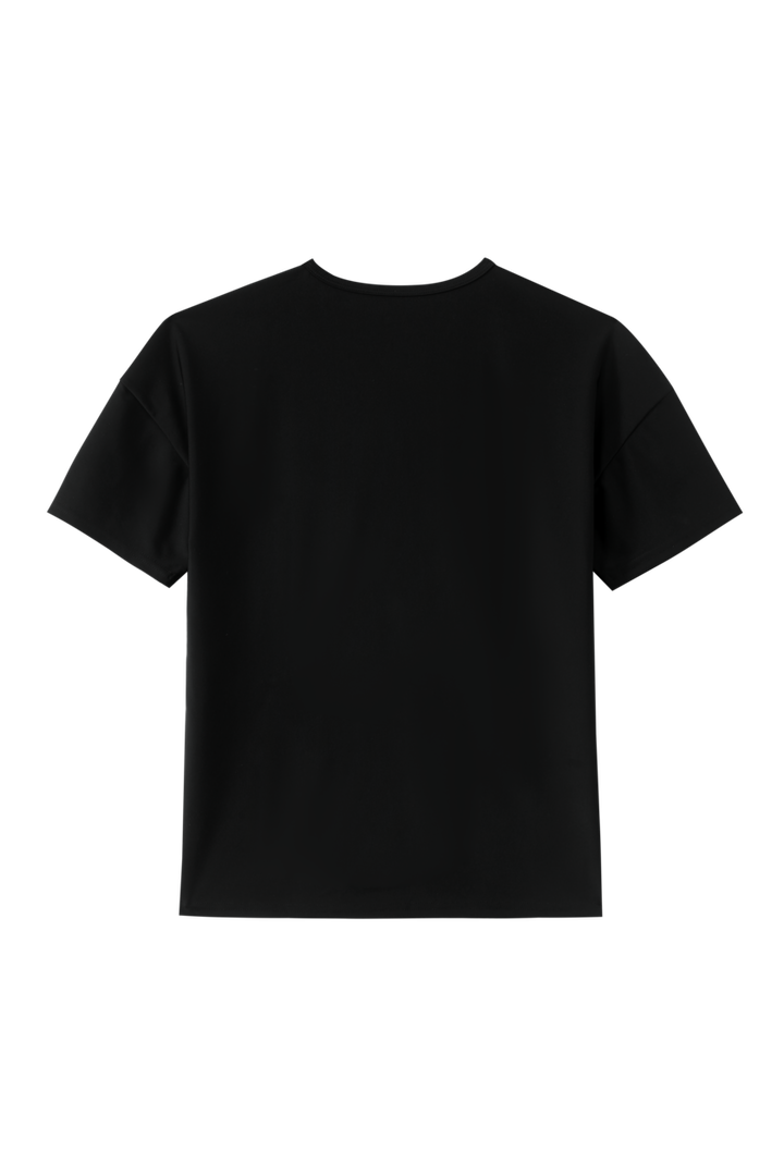 TENNIS PRINT SWIM SHIRT-BLACK