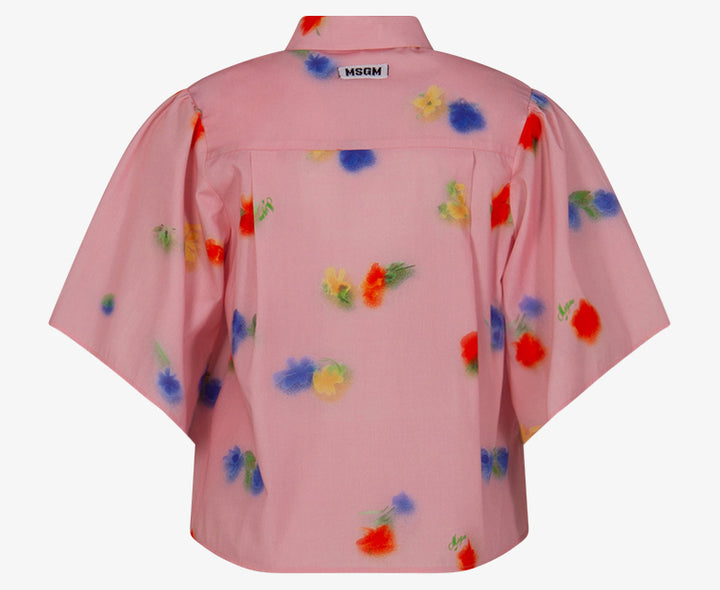 JGSI207-GIRLS S/S POPLIN SHIRT-PINK