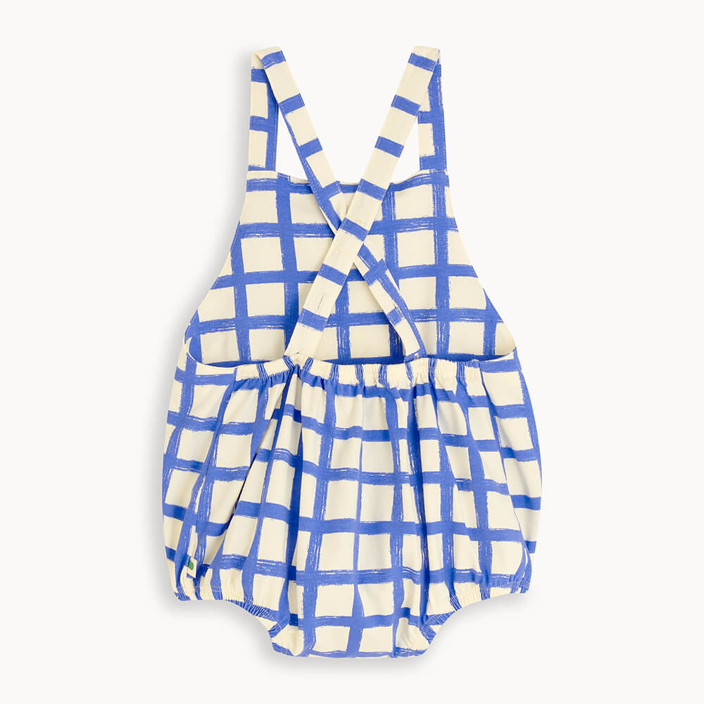 SCOOTER 3614-BUBBLE ROMPER-BLUE CHECKER