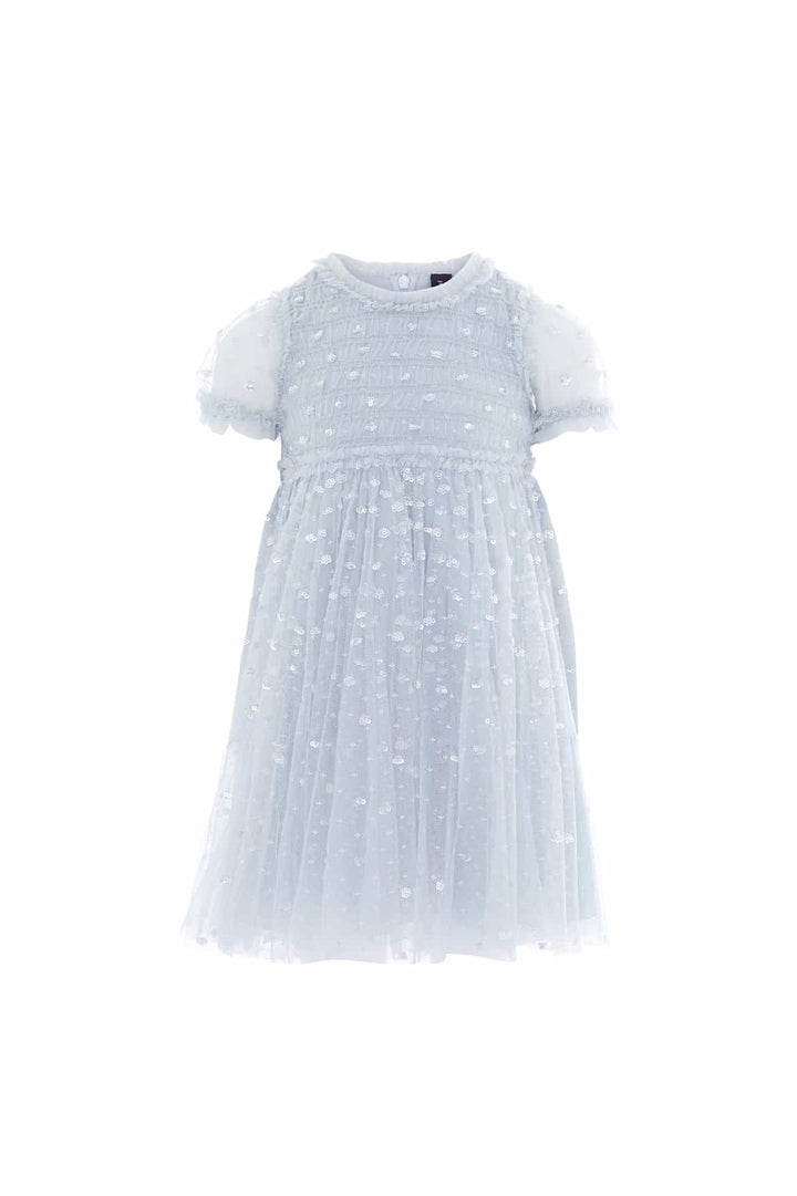 SEQUIN GISELLE KIDS DRESS-FRENCH BLUE