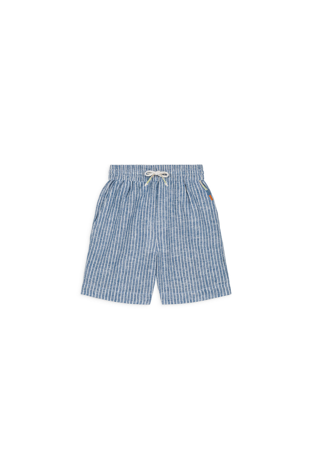 SHORTS OBIKI-Blue Onda Stripes