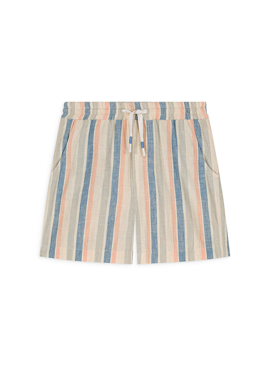 SHORTS OBIKI-Sand Riviera Stripes