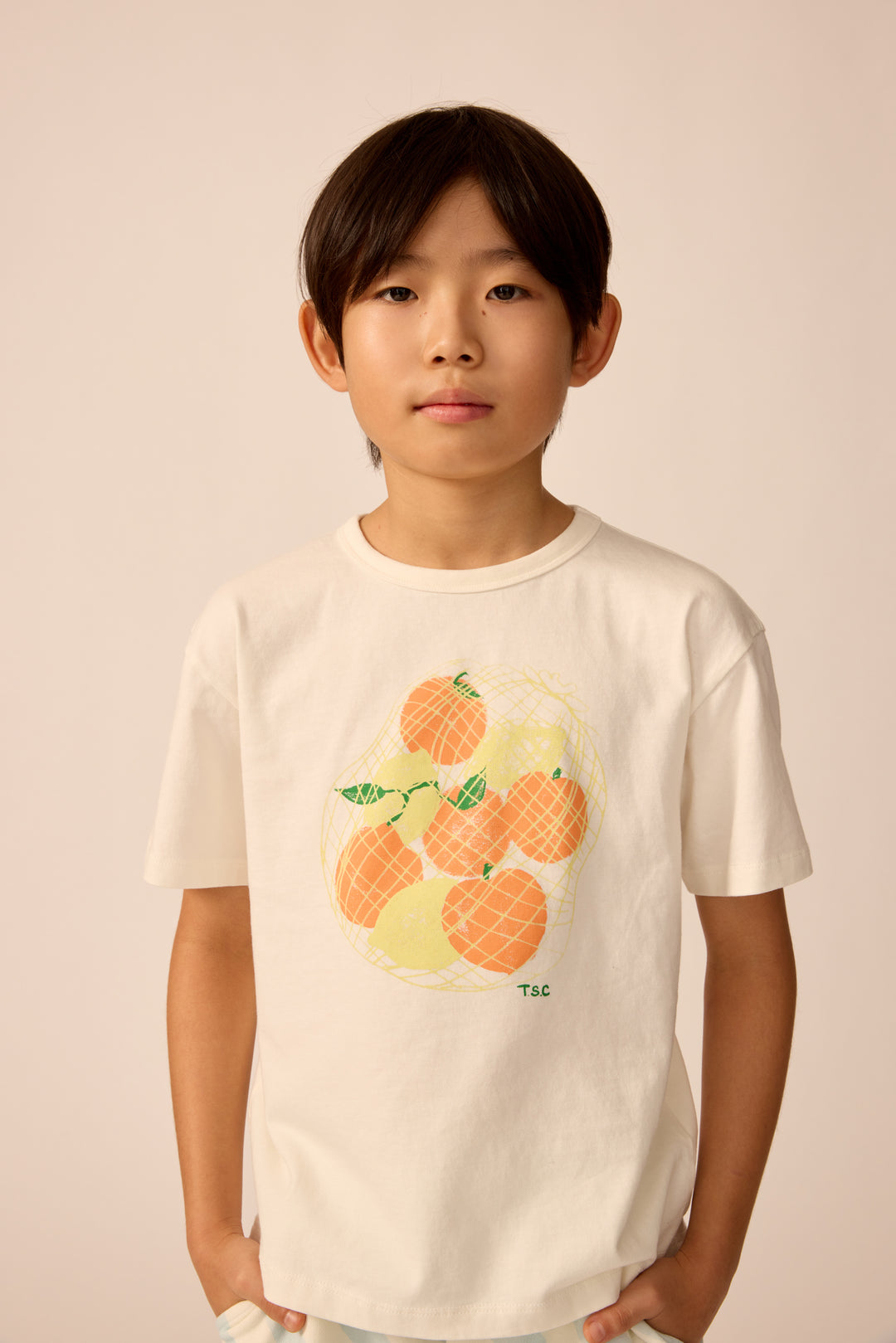 Organic Weekend Tee in White Mix Fruit
