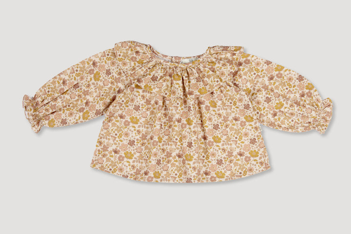 DAISY BLOUSE/BLOOMER SET-Dusty Pink/Caramel