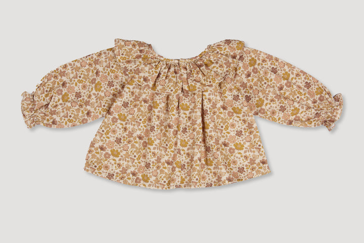 DAISY BLOUSE/BLOOMER SET-Dusty Pink/Caramel