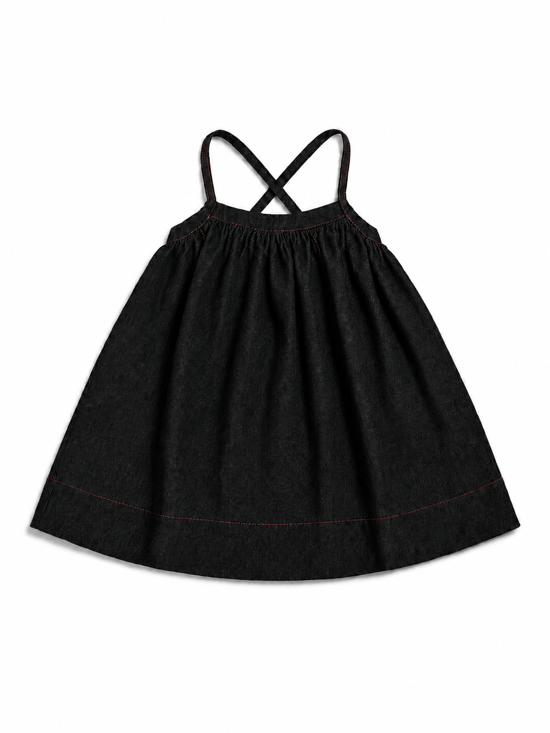 SP2601 GIRLS BLACK DENIM PINAFORE