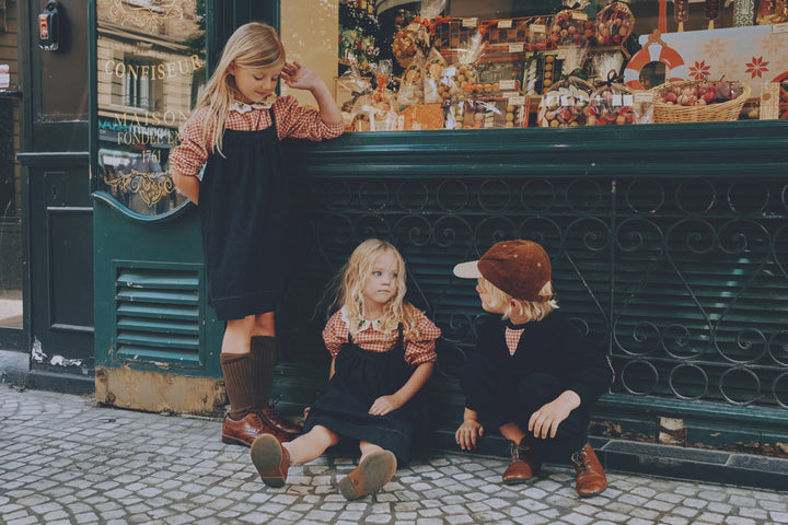 SP2604 GIRLS GINGHAM SWEATSHIRT