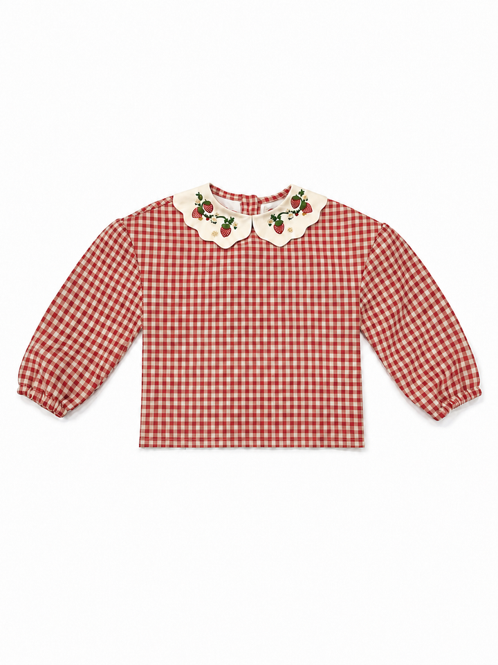 SP2604 GIRLS GINGHAM SWEATSHIRT