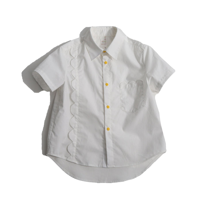 B-TP88S-NIKOS SCALLOPED SNAP SHIRT-SUGAR