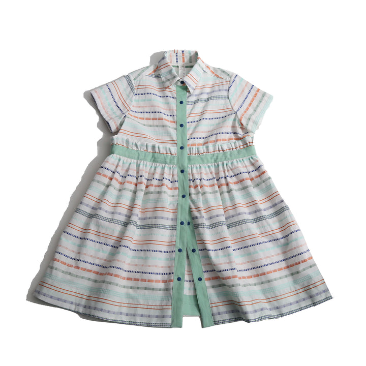 DR242S-PIA RUFFLED FROCK-Sugar Mix