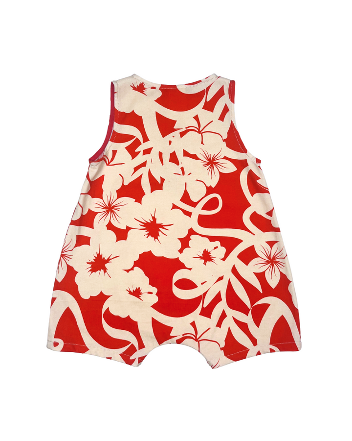 JOP4S-HENLEY ONESIE-HIBISCUS MIX