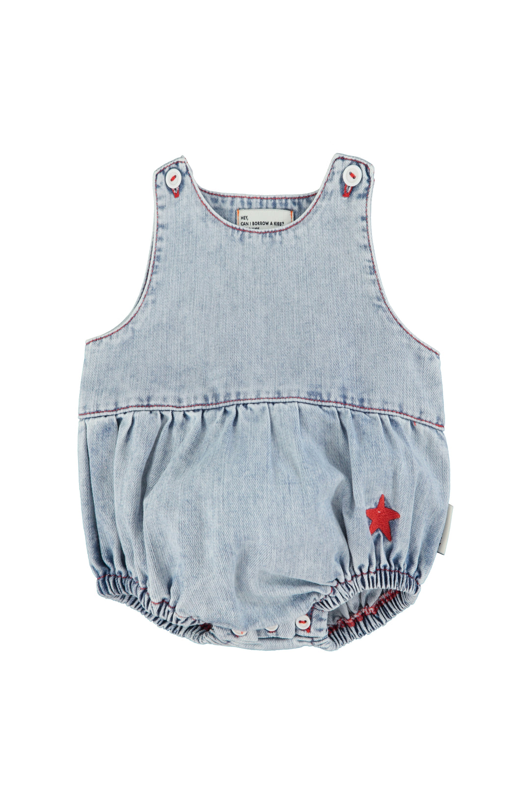 SS26.BB2602-SLEEVELESS BABY ROMPER - BLUE LIGHT DENIM