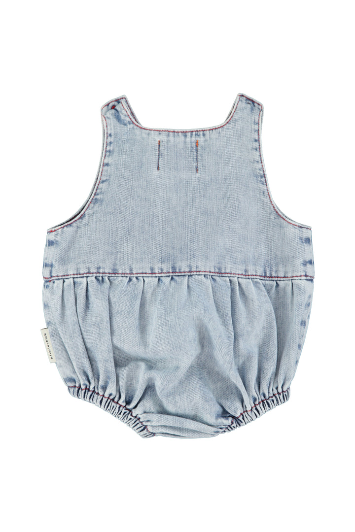 SS26.BB2602-SLEEVELESS BABY ROMPER - BLUE LIGHT DENIM