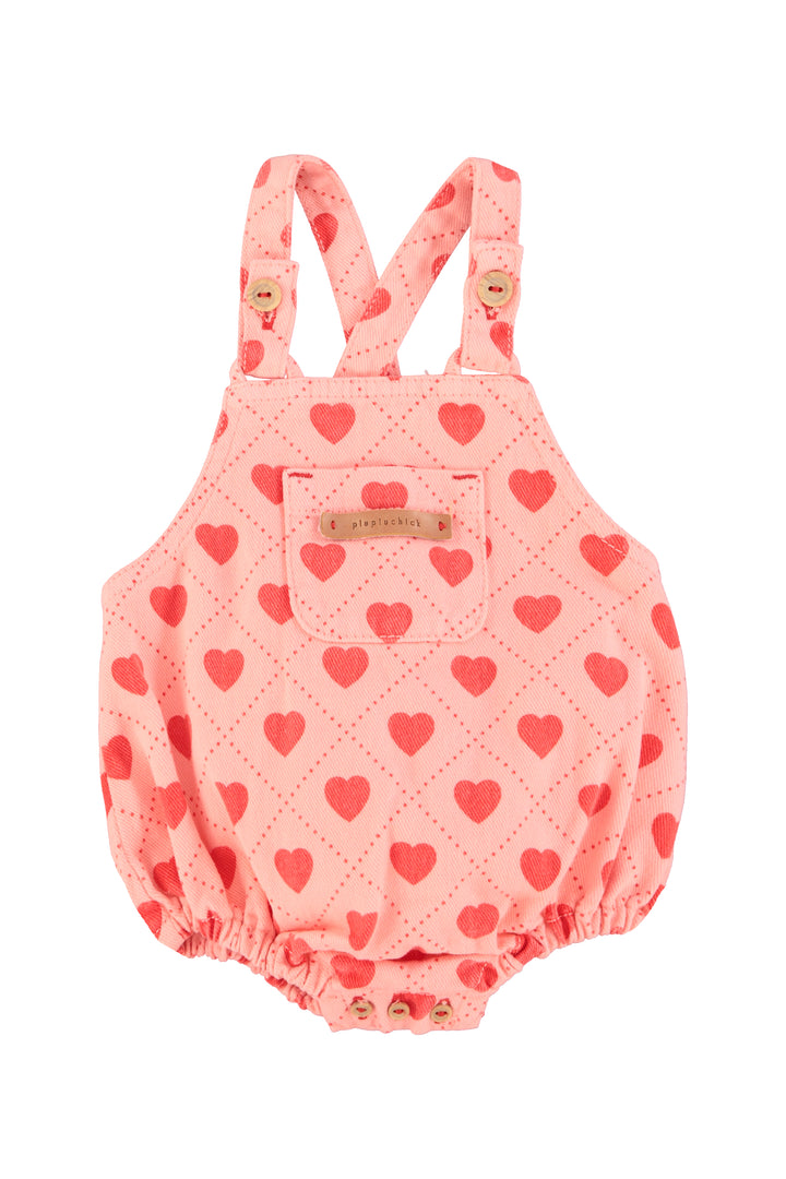 SS26.BB2603-BABY ROMPER - PINK W/ RED HEARTS ALLOVER