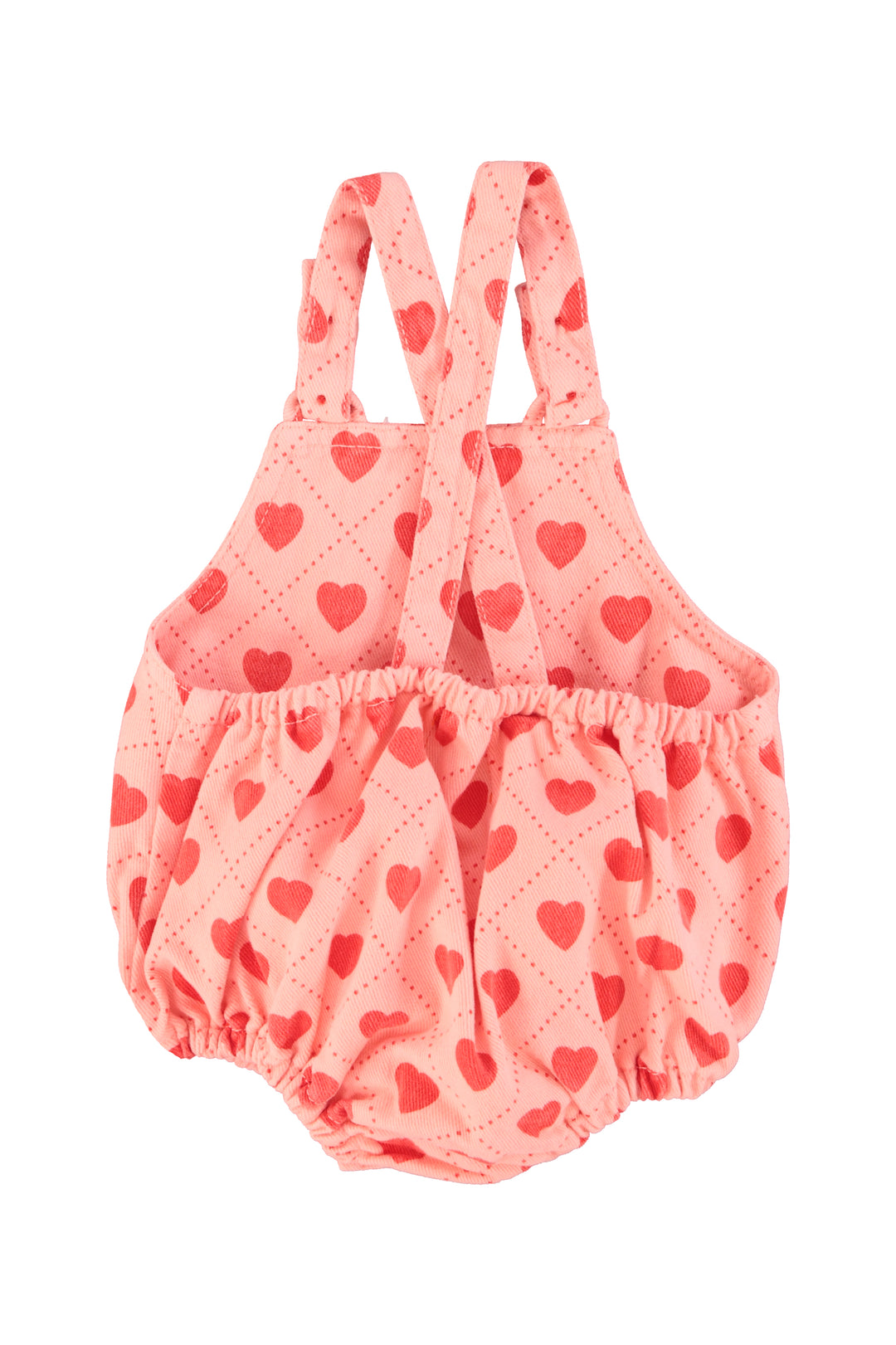 SS26.BB2603-BABY ROMPER - PINK W/ RED HEARTS ALLOVER