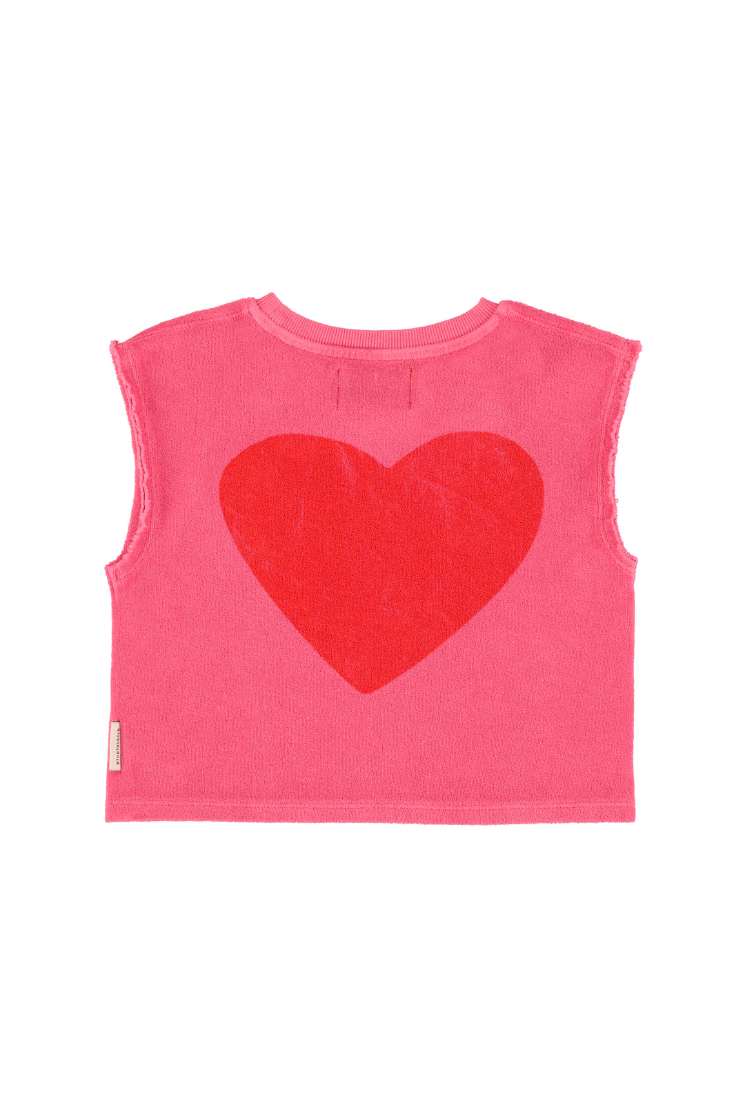 SS26.JRS2608-SLEEVELESS TOP - PINK W/ "AMOUR" PRINT