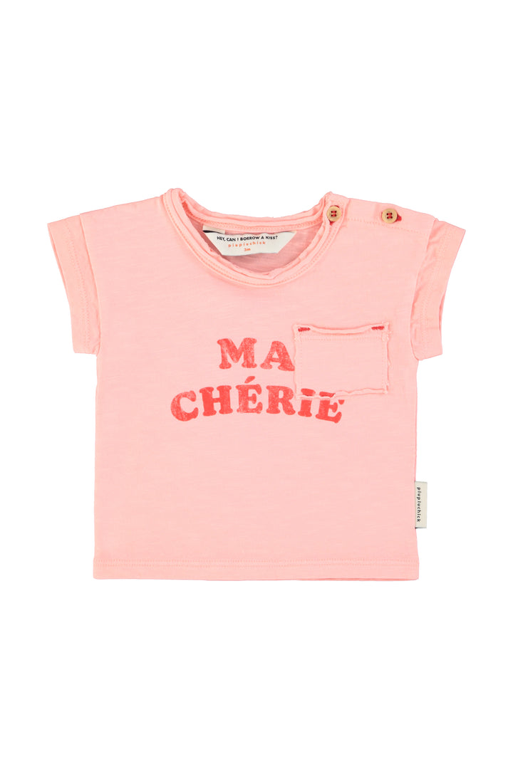 SS26.JRS2615E-T'SHIRT - LIGHT PINK W/ "MA CHERIE" PRINT