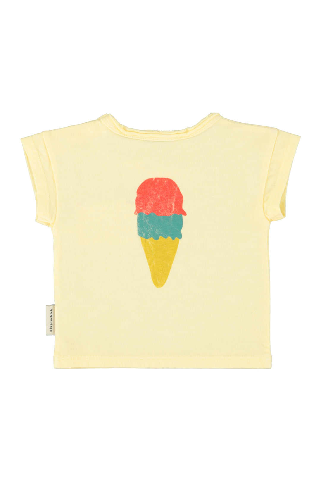 SS26.JRS2615-T'SHIRT - LIGHT YELLOW W/ "BEACH BAR" PRINT