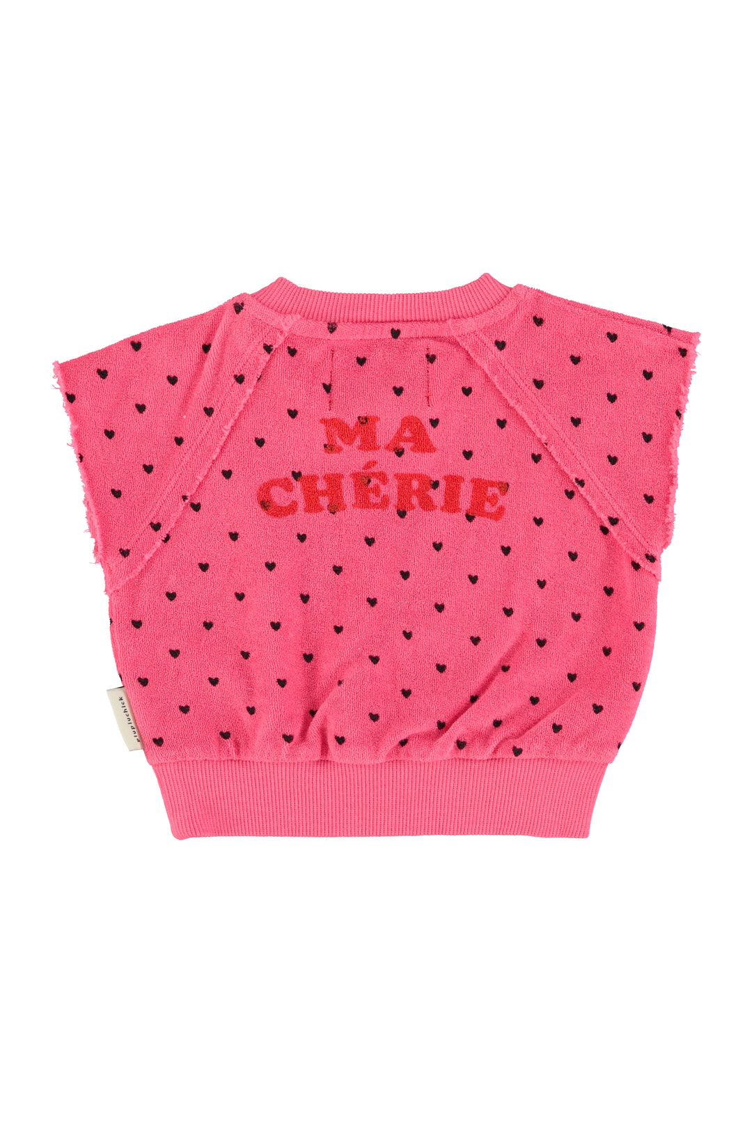 SS26.JRS2617-SLEEVELESS SWEATSHIRT - PINK W/ CHERRY PRINT