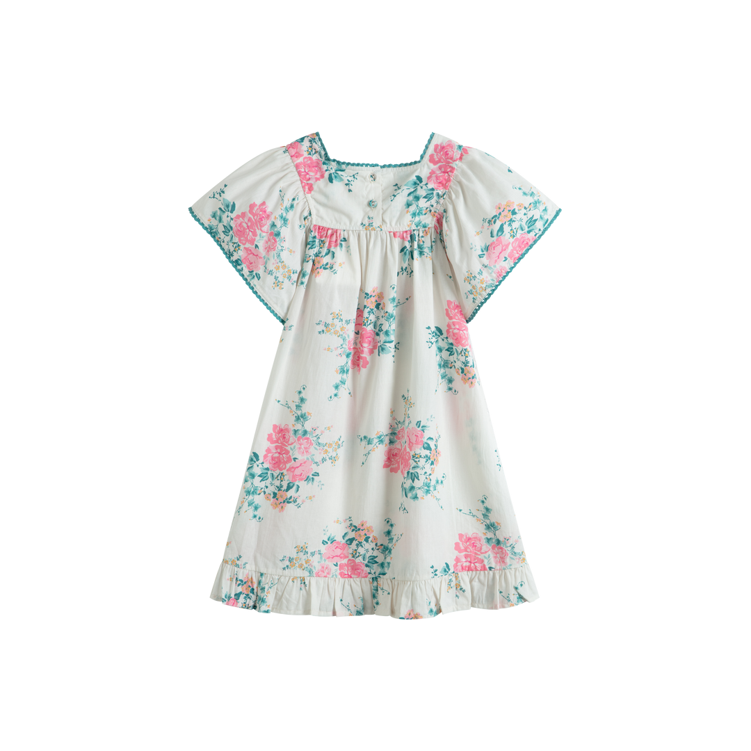 Luna Dress Pink Roses