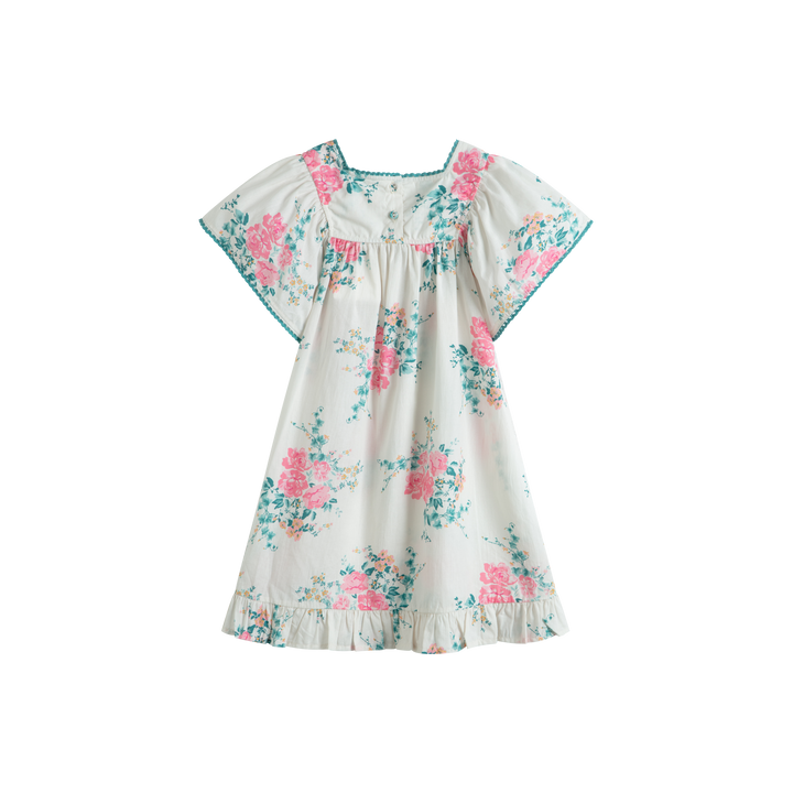 Luna Dress Pink Roses