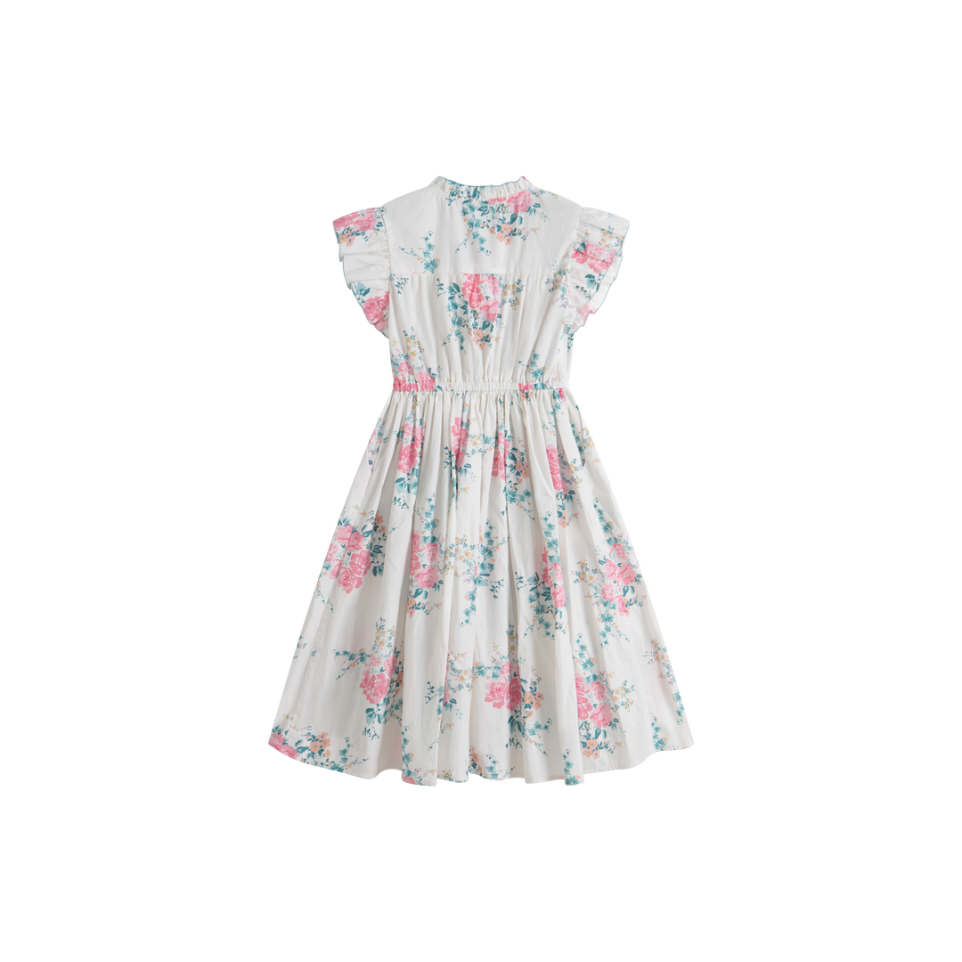 Delphine Dress Pink Roses