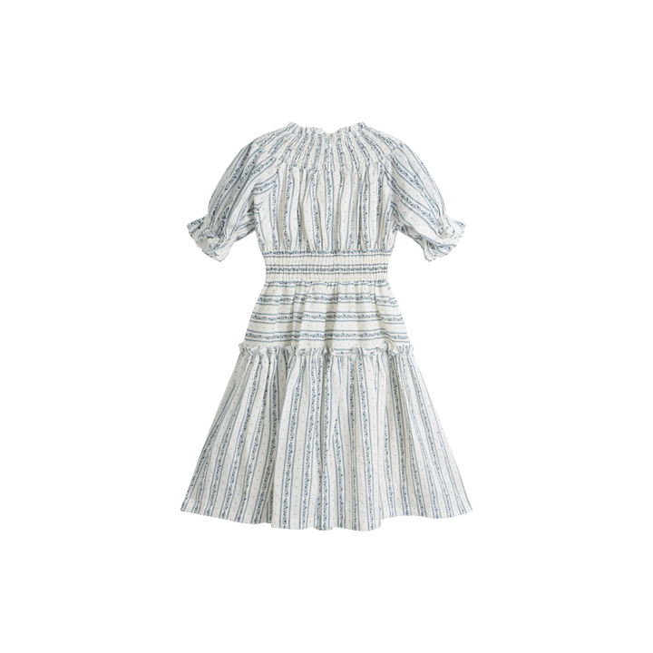 Evelina Dress Blue Stripes