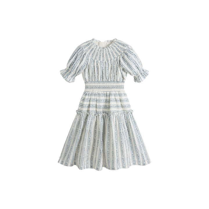 Evelina Dress Blue Stripes