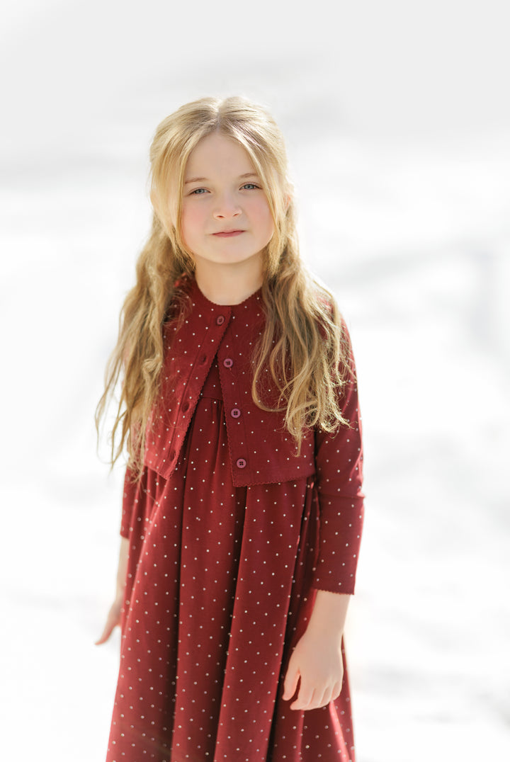 SW26250J Multi-Rhinestone Jumper w/ Cardigan - Brick