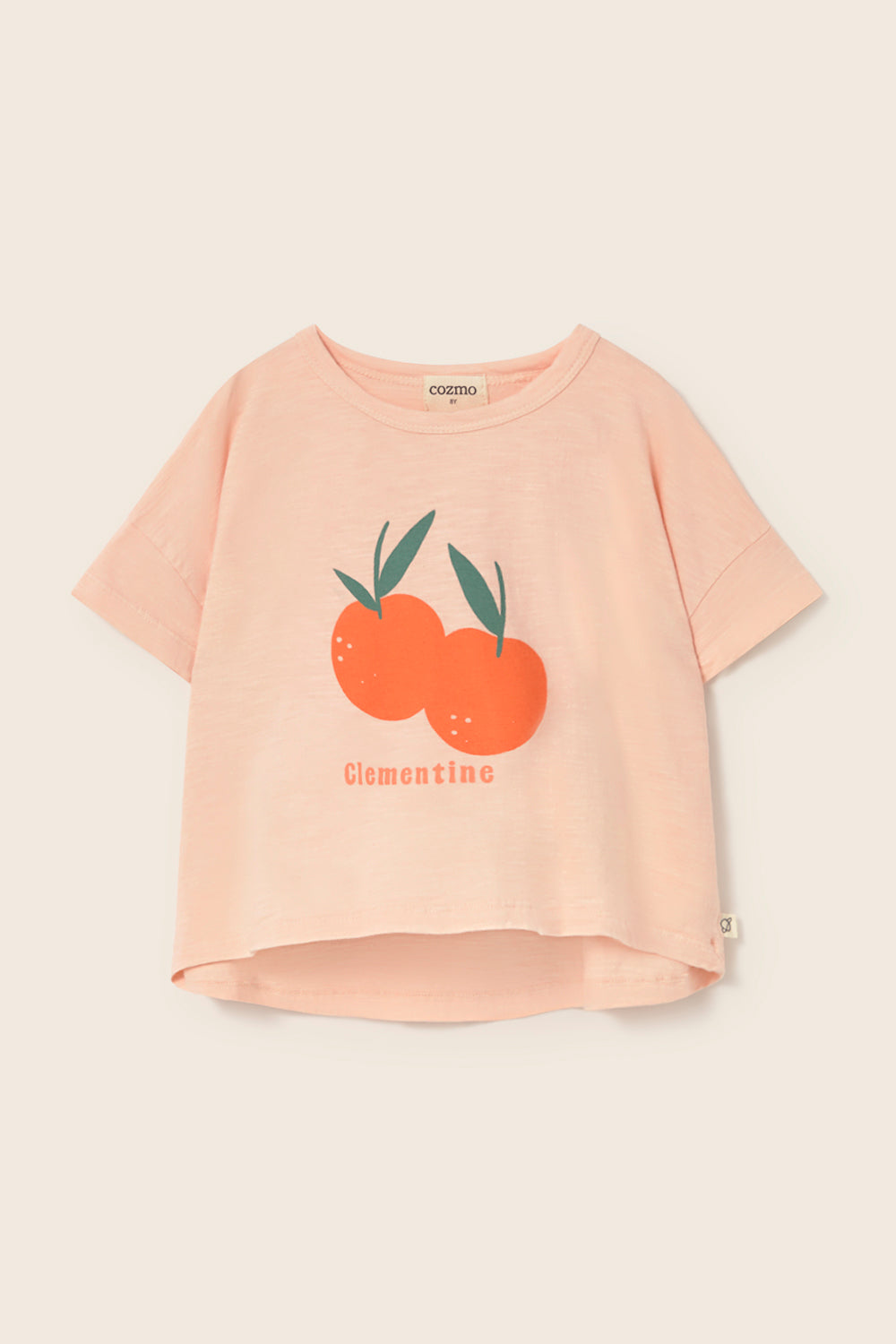 SYRAK280S6-SOFT SLUB COTTON PRINT T-SHIRT CLEMENTINE-CLOUD PINK