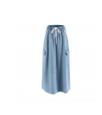 TS5073S-LIGHT BLUE DENIM CARGO SKIRT