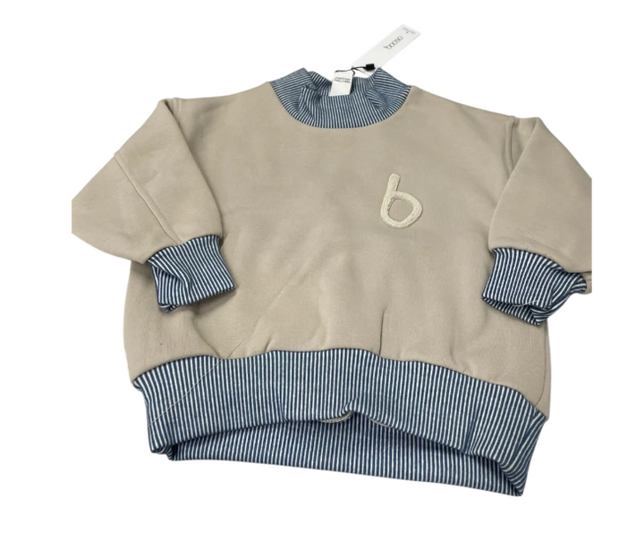 121 Bluza WARM SWEATSHIRT L. - BEIGE STRIPES
