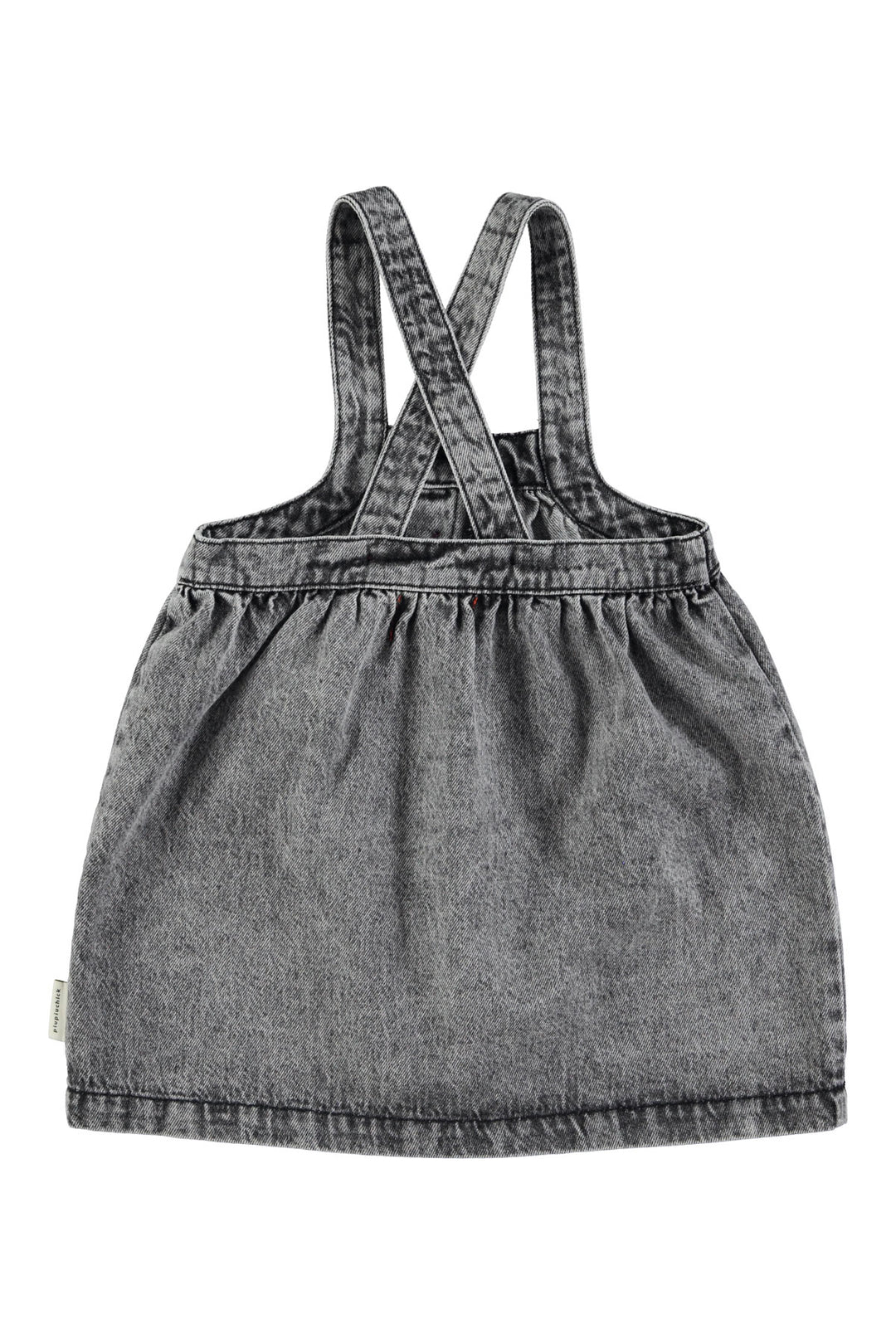 AW25.MN2513-Short dress w/ straps | Faded black denim-faded black | cotton denim