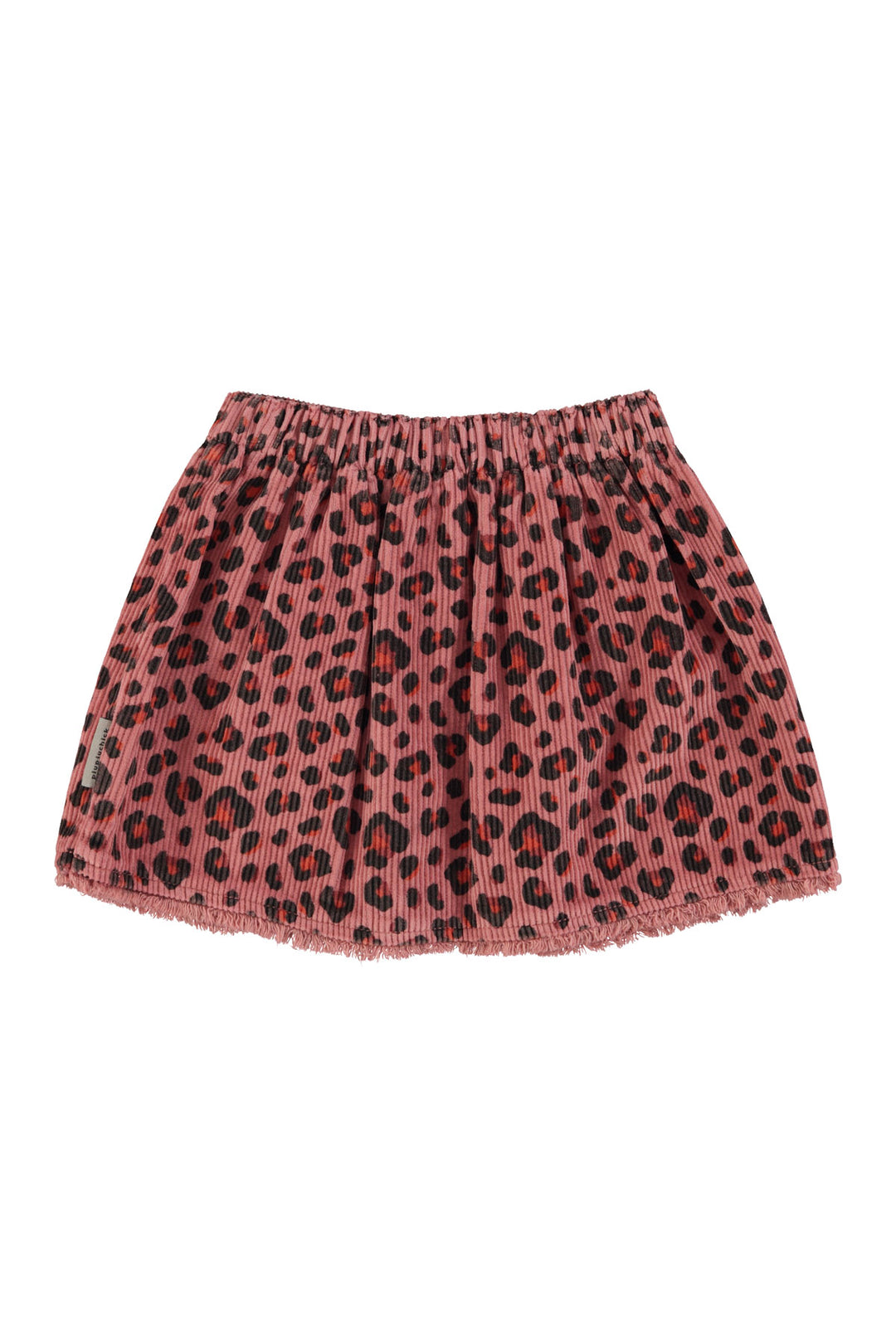 AW25.MN2509AUSA-Knee-lenght skirt | Pink w/ animal print-pink | cotton corduroy
