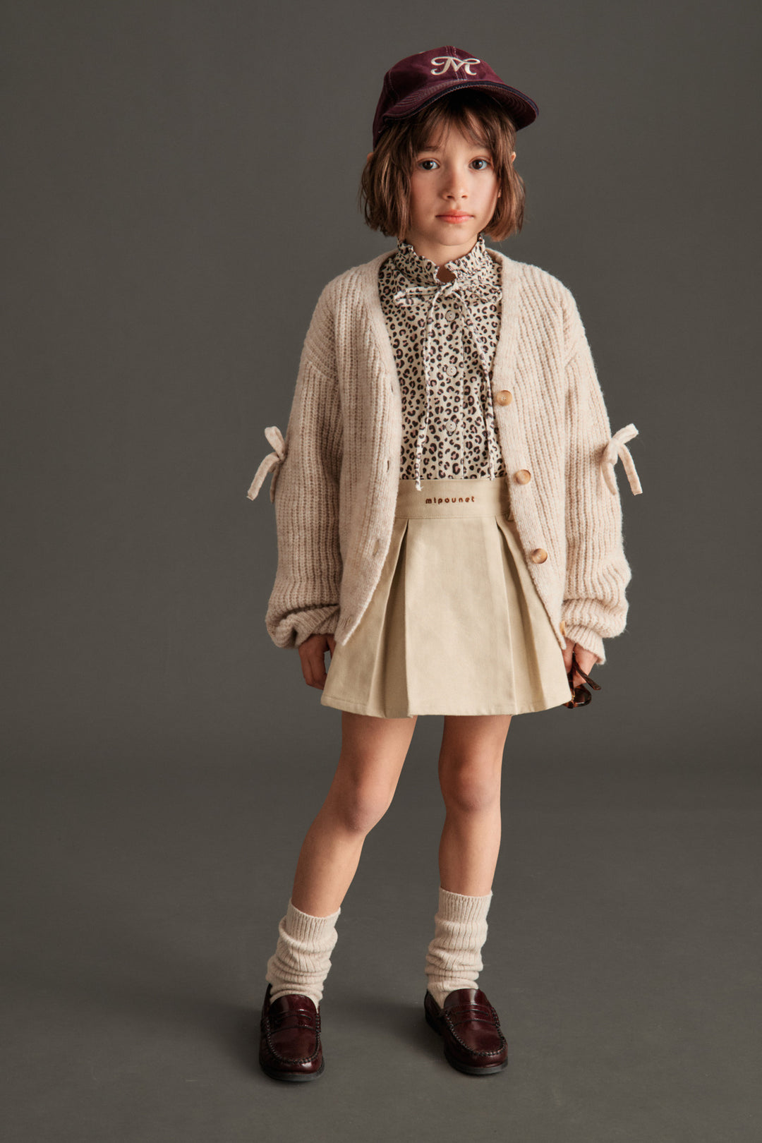 NINA PLEATED SKIRT - CUSTOM - COTTON TWILL (BEIGE)