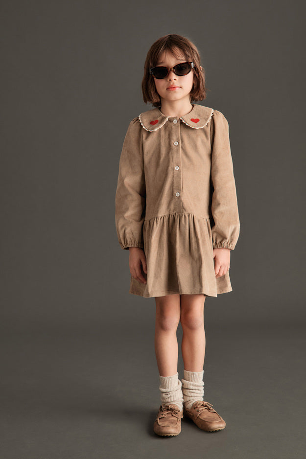 GERALDINE CORDUROY DRESS - CORDUROY (COCONUT)