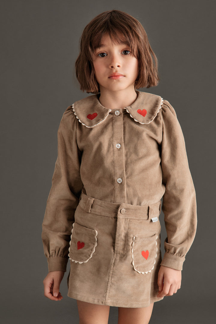 GERALDINE CORDUROY BLOUSE - CORDUROY (COCONUT)